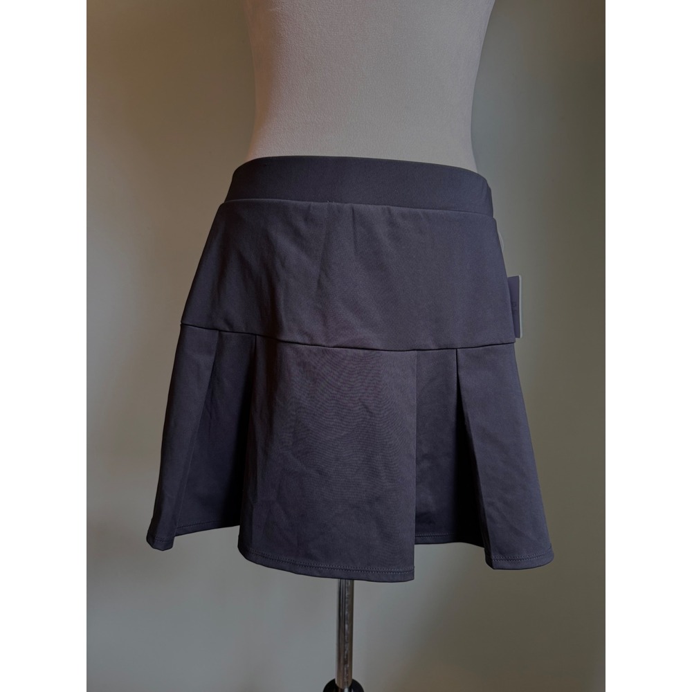 Citrine Glow Pleated Athletic Skort black L workouk Resort preppy Y2K beach